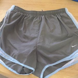Gray and blue Nike Dry Fit Shorts